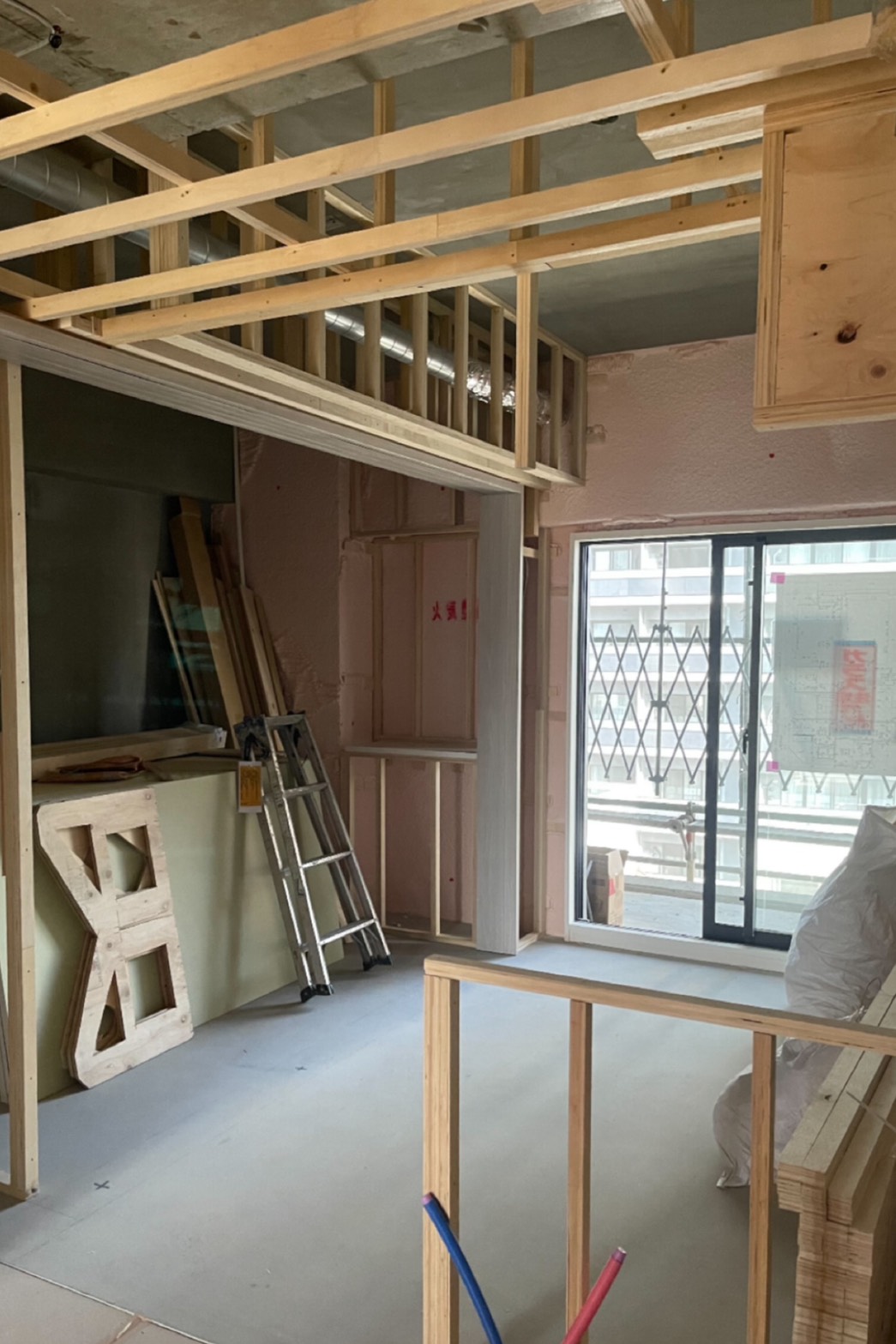 名古屋市中村区 新築マンション 造作大工下地工事