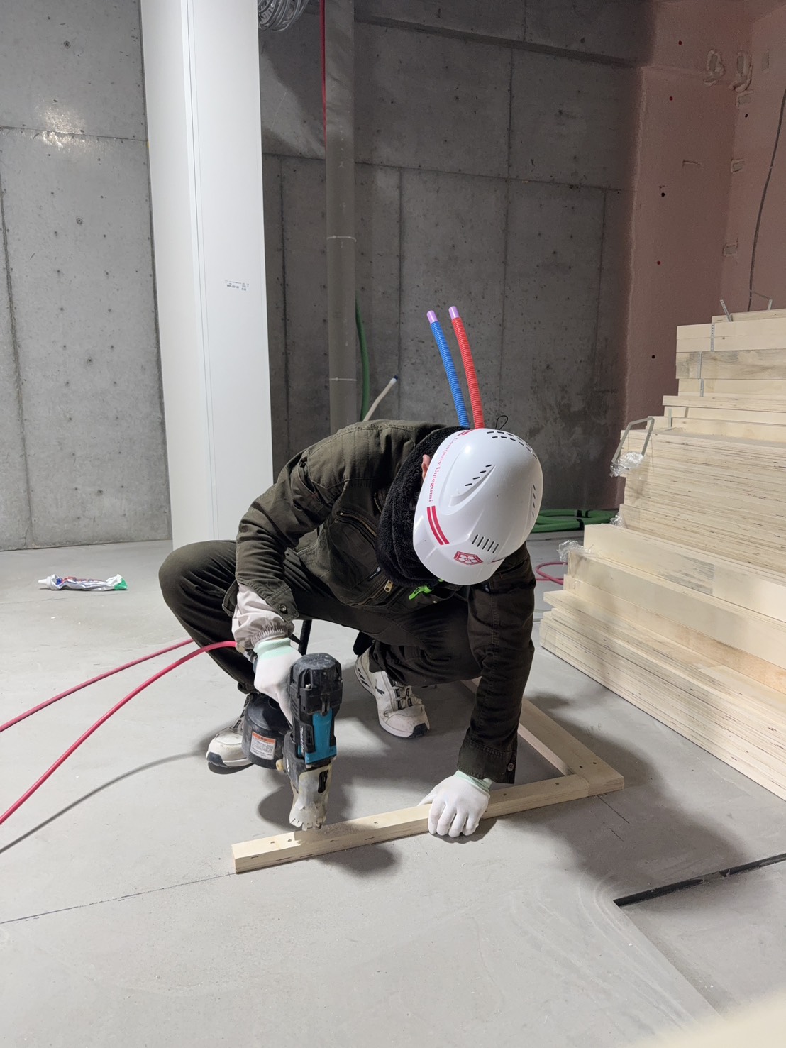 滋賀県近江八幡市　新築マンション　造作大工工事